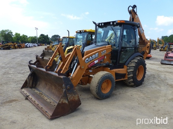 Case 590SN Extendahoe, s/n NAEC711062: C/A, 4-in-1 Loader, Meter Shows 1176