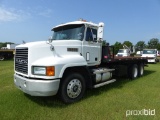 1996 Mack CH613 Rollback Truck, s/n 1M2AA12CXTW060735: T/A, 9-sp., 24' Bed,