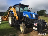 2009 New Holland T6050 Tractor, s/n Z9BD05455: Alamo AX22 Boom Mower, Odome