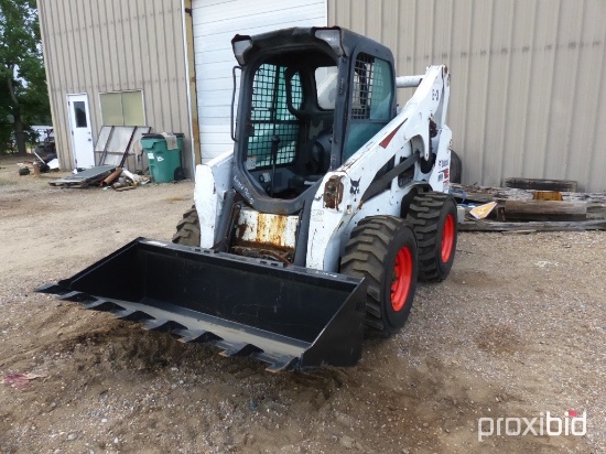 2017 Bobcat S740 Skid Steer, s/n B3BT12336: C/A, Missing Door, Meter Shows