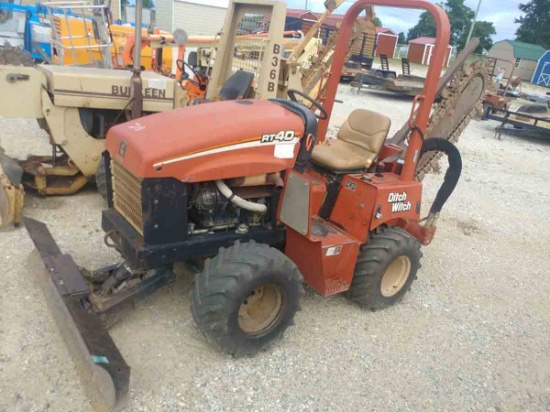 Ditchwitch RT40 Trencher, s/n 3Y1094: Ride On, Kubota Diesel, Showing 1758