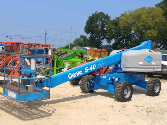 2012 Genie S40 4WD Boom-type Manlift, s/n S4012-16512: Hyd. Leveling, Power