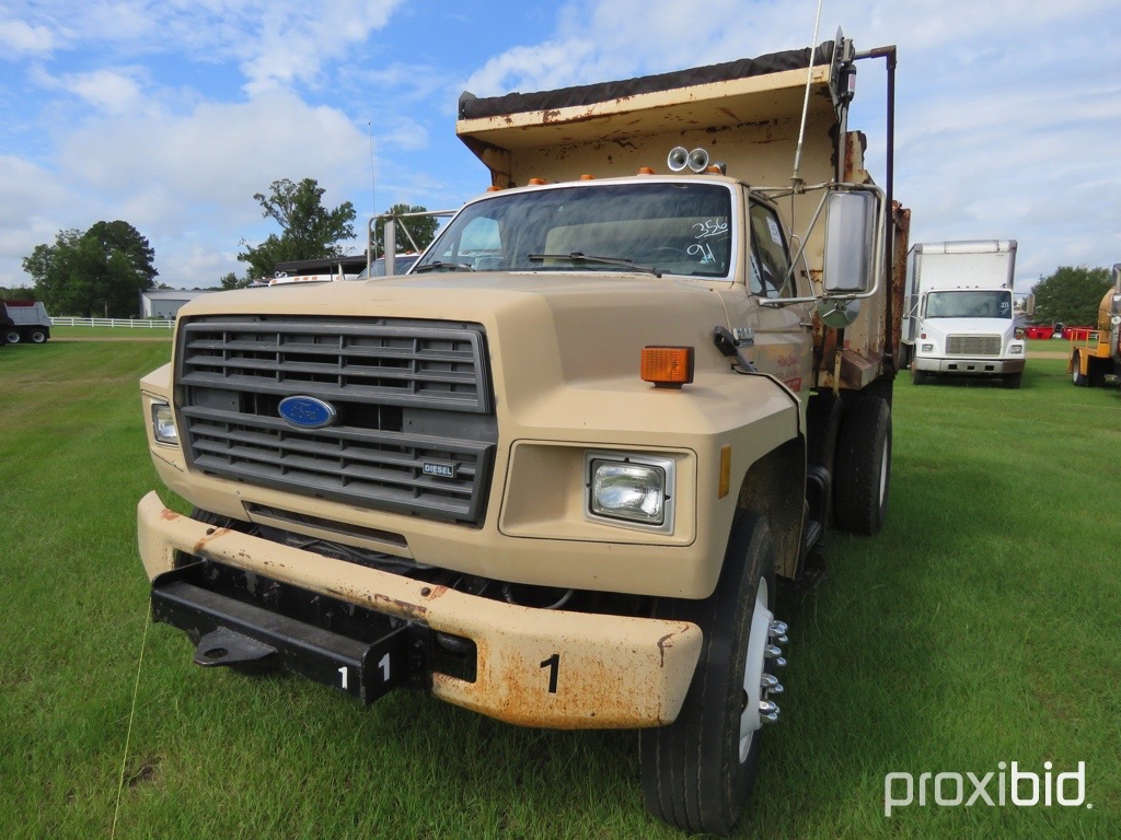 1991 Ford F800 Single-axle Dump Truck, s/n | Proxibid, image size:1024x768