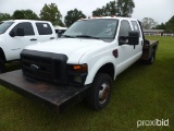 2009 Ford F350 4WD Flatbed Truck, s/n 1FDWW37R19EA29260: Auto, Odometer sho