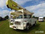 1999 Freightliner FL70 Bucket Truck, s/n 1FV6HFAA1XHA70820: 5-sp., Terex Hi