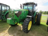 2014 John Deere 6140R MFWD Tractor, s/n 1RW6140REER014061: C/A, Rear Duals,