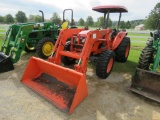 Kubota M6040DT MFWD Tractor, s/n 51326: Front Loader w/ Bkt., Rollbar Canop