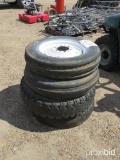 Lot of (2) 6.5-16LT Tractor Tires and Rims and (2) 6.00-16SLT Tractor Tires