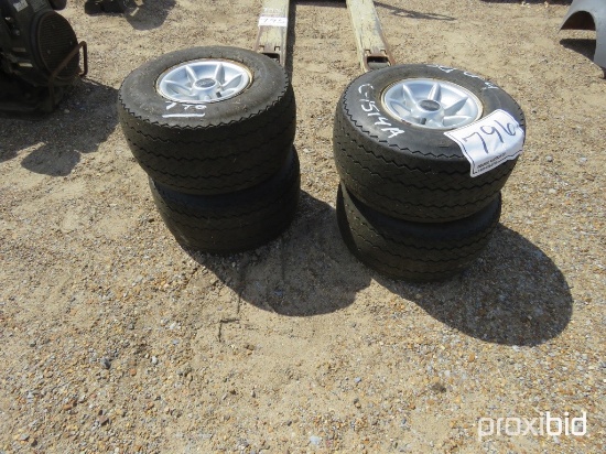 Set of (4) Golf Cart Tires and Rims: off Club Car