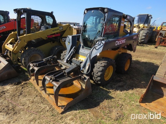 2013 John Deere 332D Skid Steer s/n 1Y0332DTCD235826: 7451 hrs