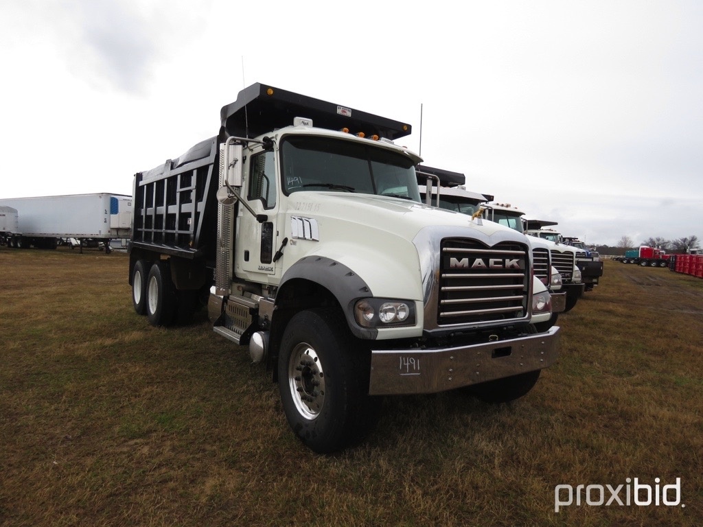 2015 Mack Gu713 Tandem Axle Dump Truck S N 1m2ax04c9fm023844