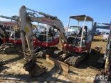 2015 Takeuchi TB230 Mini Excavator s/n 130000310: Canopy Aux. Hydraulics Pu