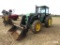 John Deere 4055 Tractor s/n 4062155: Quickie Q755 Front Loader w/ Bkt.