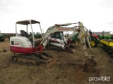 2015 Takeuchi TB230 Mini Excavator s/n 130000310: Canopy Aux. Hydraulics Pu