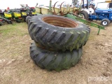(2) 18.4-38 Tractor Tires and Dual Wheels
