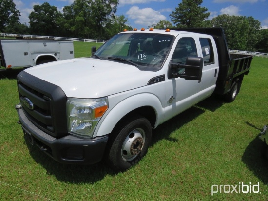 2012 Ford F350 Flatbed Truck, s/n 1FD8W3GT0CEB24095: 6.7 Powerstroke Diesel