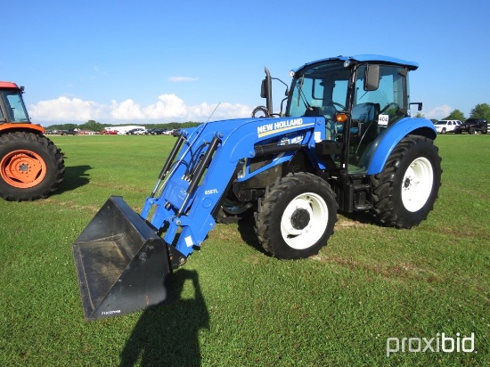 New Holland PowerStar MFWD Tractor, s/n ZFAH05231: Encl. Cab, Front Loader,