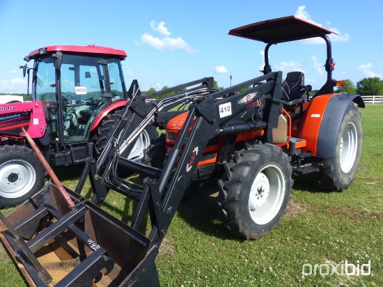 Agco GT75 MFWD Tractor, s/n ATM466077: Canopy, Quick Attach Loader w/ Bkt.