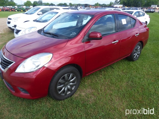 2014 Nissan Versa, s/n 3N1CN7AP1EL810320: 4-door, Odometer Shows 139K mi.