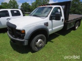 2008 Ford F550 Flatbed 4WD Truck, s/n 1FDAF57R48EA70163 (Title Delay): Powe