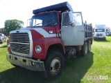 1985 Ford L8000 Tandem-axle Dump Truck, s/n 1FDYW80UXFVA27149: Cat 3208 Eng