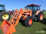 Kubota M125XDTC MFWD Tractor, s/n 54455: C/A, Loader w/ Bkt., Meter Shows 5