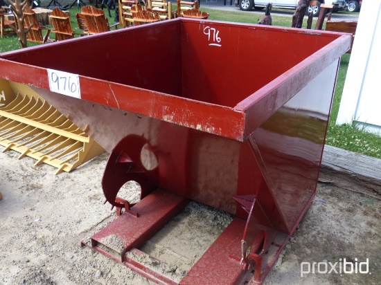 Heavy-duty 1.75 cu yd Self-dumping Hopper: 6000 lb. Cap.