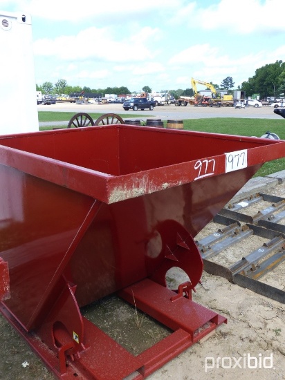 Heavy-duty 1.75 cu yd Self-dumping Hopper: 6000 lb. Cap.