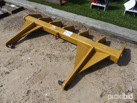 New 8' Rake: Heavy-duty, Straight Tines, fits JD 450G / Case 550 / Cat D3C