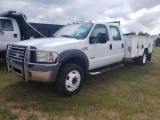 2005 Ford F-450 Truck with Utility Body, 4WD, White, VIN - 1FDXW47P85EC03411, Showing 188,521 Miles