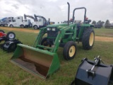 John Deere 5103 Tractor with 510 Loader, S/N - PY5103V001386, Showing 498 Hours