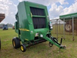 John Deere 467 Mega Wide Round Baler with Shaft & Monitor, S/N - E00467X323275, Monitor in Office