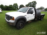 2005 Ford F450 Flatbed Truck, s/n 1FDXF46P95EC87773: Turbo Diesel, Odometer