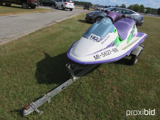 1997 SeaDoo Jet Ski, s/n ZZN155091697 w/ Trailer (No Title - Bill of Sale O