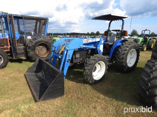 New Holland TN75 MFWD Tractor, s/n 001293313: Great Bend Loader w/ Bkt., Ca