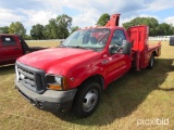 2007 Ford F350 XL Flatbed Truck, s/n 1FDWF36Y97EA65297: Super-duty, Triton