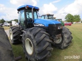 New Holland TV145 MFWD Tractor, s/n RVS023791: Encl. Cab, Right of Way Trac