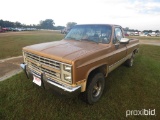 1986 Chevy C/K 10 PIckup, s/n 1GCEK14H3GF364104 (Title Delay)