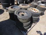 (13) Batwing Mower Tires w/ Rims