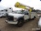 2009 Ford F550 4WD Bucket Truck, s/n 1FDAF57R19EB25539 (Salvage): Auto, Blo