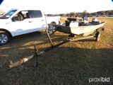 Skeeter Aluminum Boat, s/n GEN09659B202 w/ Trailer: Johnson 9.9hp Eng., Ele