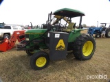 John Deere 6300 Tractor, s/n L06300K136976: 2wd, Canopy, w/ Alamo Boom Mowe