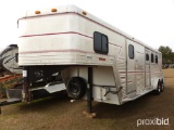 1996 Sidekick Horse Trailer, s/n 1P9HG2221TM223479: 3 Stalls, Living Quarte