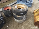 (3) Skid Steer Tires and Rims for Case