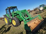 John Deere 6430 Tractor w/ Front End Bucket, s/n PITA335322, 2342 hours