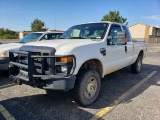 2008 Ford F250 XL Pickup, s/n 1FTSX21548EA85952: Super-duty, White, 4-door,