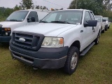 2008 Ford F150XL Pickup, s/n 1FTRX14W48FB58972: White, 4-door, 160K mi. (Ow