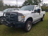 2012 Ford F250XL Pickup, s/n 1FT7X2B64CFB67850: Super-duty, 4-door, White,