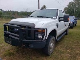 2009 Ford F250XL Pickup, s/n 1FTSX2157PEA63932: Super-duty, 4-door, White,