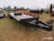 22-FT FLATBED TRAILER / RAMPS - NO TITLE